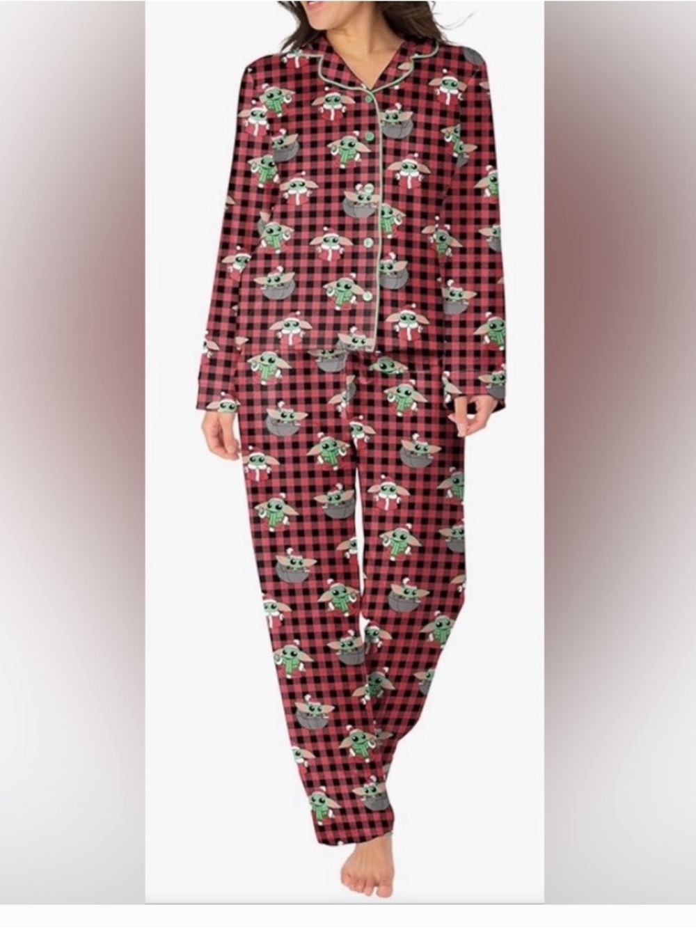 NWT Slumber Munki Munki Star Wars Grogu holiday pajama set women’s large